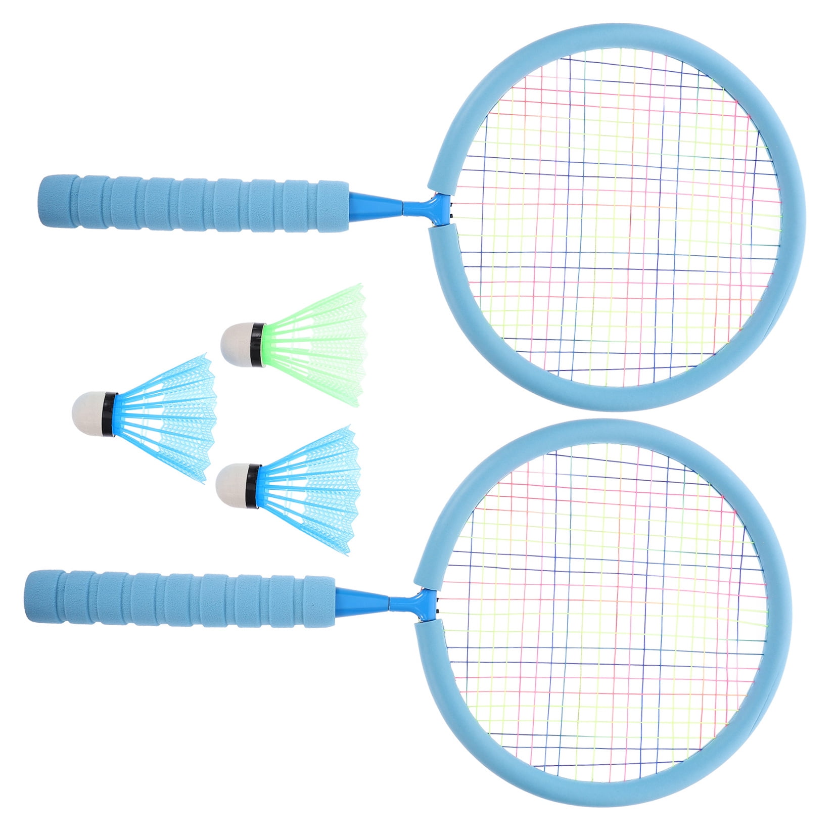 HONMEET Badminton Racquet Set with Shuttlecocks, Ergonomic Grip, Design for Family Fun and Outdoor Play