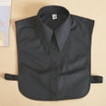 thumbnail image 2 of Fulijie Women Solid Detachable Blouse with False Collar Half Elastic Waist Shirt Collar, 2 of 2