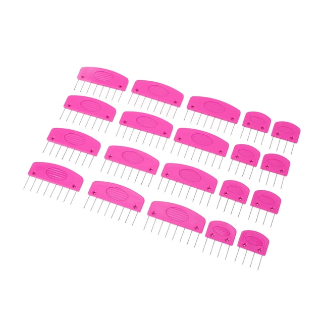 20 Knit Blocking Combs Kits with Stainless Steel Pins, Ergonomic Design for Knitting Crochet Projects with Even Distribution for Shawl Sweater Projects in Assorted Colors