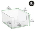 mDesign Bathroom Plastic Storage Organizer Bin with Open Front - 2 Pack ...