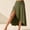 Green(New), variant on Half Skirt for Women Fashionable Casual Solid-Color High-Waisted Slit Asymmetrical Ruffled Lightweight Loose Comfortable Flowing Midi Skirt