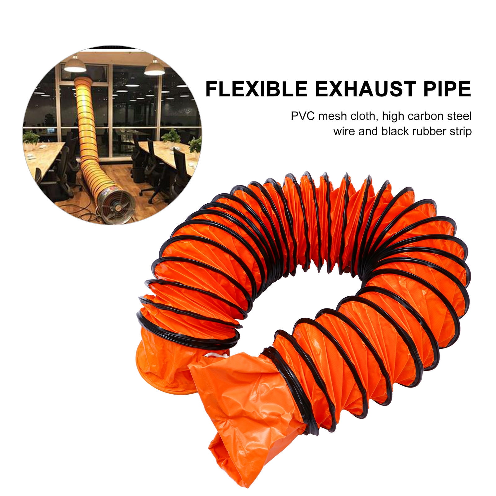 Masteelf 2 pcs  Adaptable Ventilation Tube Vent Hose Waterproof Exhaust Hose (Orange)