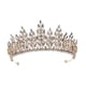 thumbnail image 5 of Tiara de boda, diadema, regalo, diadema decorativa, tocado de novia, corona, diadema Estilo A Dorado, 5 of 8