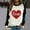 W-Black, variant on Valentine'S Day Womens Tshirt Love Print Tee Loose Raglan O-Neck Long-Sleeved Sweatshirt Top Cute Clothes Xl Red