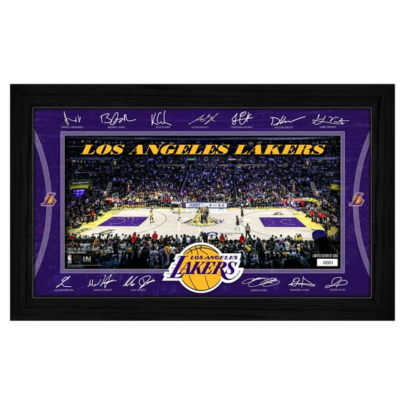 Highland Mint  Los Angeles Lakers 2025 Signature Court Framed Picture
