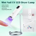 thumbnail image 2 of Handheld UV Light for Gel Nails with Stand, Mini UV Nail Lamp, Mini Portable Cordless Nail Lamp with LCD Display, Eye-Protective Cover, Flash Curing for Glue, 2 of 8