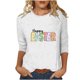 thumbnail image 2 of Fiudx Liquidación de Ofertas Flash Blusas de Manga 3/4 para Mujer, Camisa con Estampado Vintage, Informal, Manga 3/4, Cuello Redondo, Blusa Estilo Túnica Boho, 2 of 4