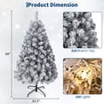 thumbnail image 2 of Towallmark Árbol de Navidad Mediano de Acacia Artificial Preiluminado de 4,5 Pies, 7,5 Pies y 9 Pies, Verde, 100 Luces Transparentes, Agrupado, Incluye Soporte, 2 of 7