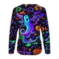 thumbnail image 4 of Women's Halloween Sweatshirts Crew Neck Graphic T Shirts Long Sleeve Pullover Tops Fall Clothes 2025, 4 of 4