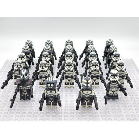 Star Wars 104th Phase 2 Wolfpack Commander Wolffe Clone Troopers 24pcs Minifigures Set