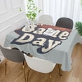 thumbnail image 2 of Yayeee Tablecloths 54" x 54" Rectangle Wrinkle Resistant Party Table Cover, Gray Game Day, 2 of 8