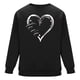 thumbnail image 4 of Amzcrzy Sudadera Para Hombre, Con Estampado De Corazones, Informal, De Manga Larga Y Cuello Redondo, Con Capucha, Color Negro, 3Xl, 4 of 6