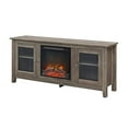 thumbnail image 6 of 58" MDF Traditional Electric Fireplace TV Stand - Grey Wash, 6 of 11