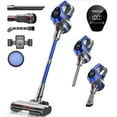 thumbnail image 3 of MOOSOO Cordless Vacuum, 40Mins Stick Vacuum with Anti-Tangle Brush, 28Kpa Vacuum Cleaners for Home, Lightweight Wireless Vacuum for Hard Floors Low-Pile Carpet Pet Hair, Blue, 3 of 9