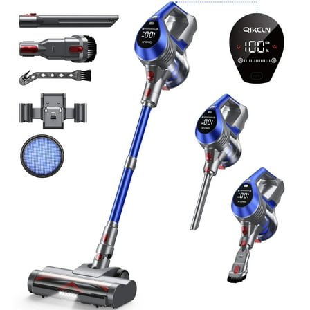 Lightweight Cordless Vacuum with 28Kpa Powerful Suction, Stick Vacuum Cleaner for Carpet, Tile, Hardwood Floors