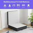 YRLLENSDAN 3 inch Folding Mattress Tri Fold Memory Foam Mattress Topper
