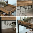 thumbnail image 3 of Haotian FKW56-N,Bar Serving Cart Home Myra Rustic Mobile Kitchen Serving cart,Industrial Vintage Style Wood Metal Serving Trolley, 3 of 7