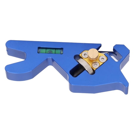 Wet-Ready Aluminum Alloy Chamfer Tool – Dual Slot Design For Beveling & Edge Trimming, Waterproof & Rust-Resistant For Woodworking (Blue)