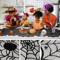thumbnail image 4 of Halloween Table Runner, Black Lace Spider Web Table Runners for Halloween Decor/Party Dinner Table Decoration 18 x 72Inch, 4 of 7