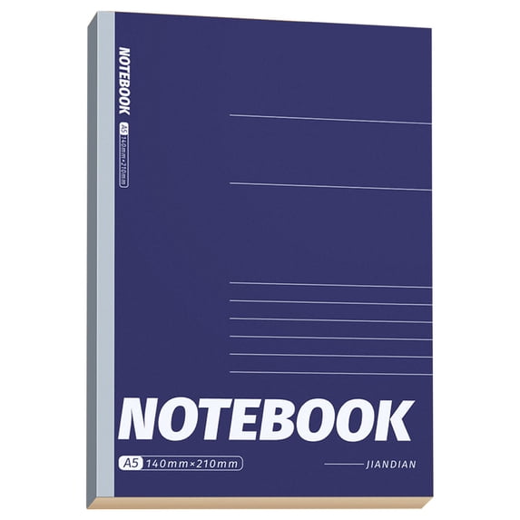 Ruled Composition Notebook, A5 Writing Journal 5.51in × 8.21in, 120 Pages Solid Navy Blue Lined Notebook for Meeting Planning & Hobby Sketching, Affordable Pick