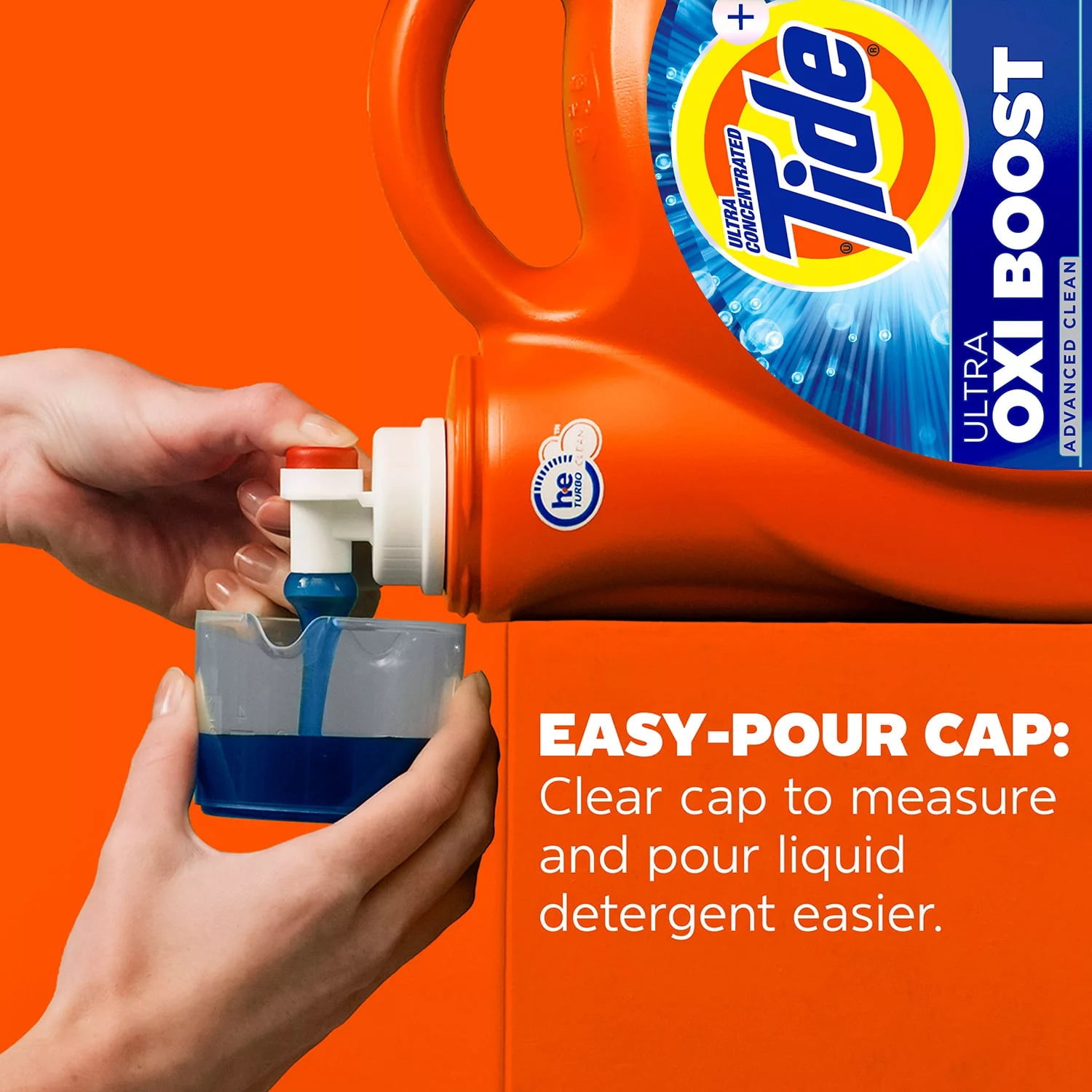 Tide Ultra Oxi Boost Liquid Laundry Detergent, 100 Loads, 128 Fluid Ounce