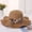 Khaki, variant on Summer Parent -Child Hats Ladies Hats, Flowers, Waves, Wavy Hats, Outdoor Sunscreen, Folding Straw Hat