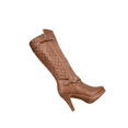 thumbnail image 5 of Bottes à Talons Hauts à Fermeture Éclair à Bout Rond Décontractées pour Femmes Dames Mode (Tan, 5), 5 of 5