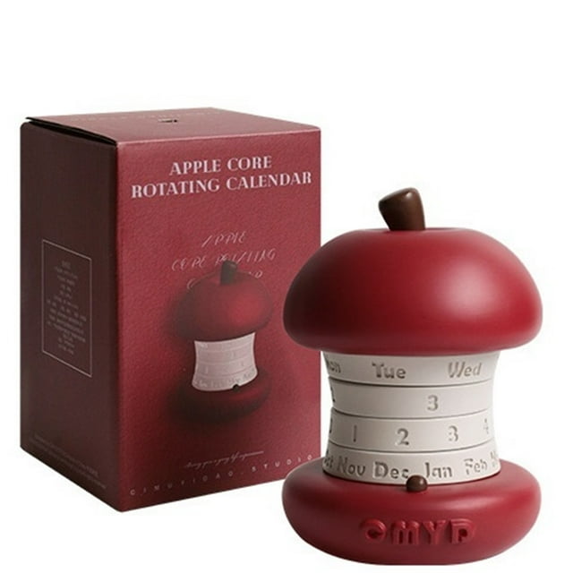 Apple Rotating Calendar Design Creative Perpetual Calendar Object Gift Desktop Decoration Ornaments