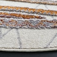 thumbnail image 3 of SAFAVIEH Marrakesh Glanville Geometric Polyester Area Rug, Grey/Multi, 6'7" x 6'7" Round, 3 of 8
