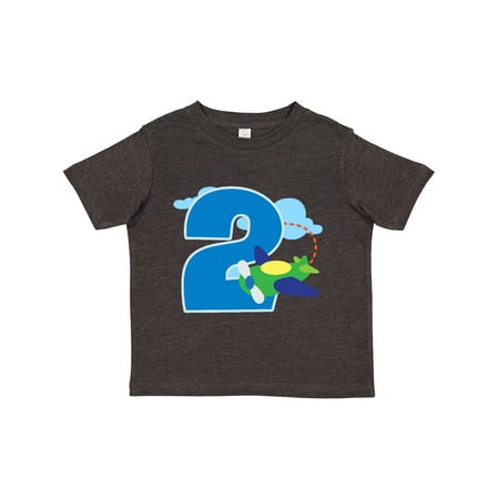 

Inktastic 2nd Birthday Airplane Boys 2 Year Old Gift Toddler Boy Girl T-Shirt