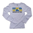 thumbnail image 1 of Ukraine Weightlifting - Olympic Games - Rio - Flag Women's Long Sleeve Grey T-Shirt, 1 of 2