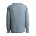 thumbnail image 3 of Vedolay Fall Sweater Womens Casual Crewneck Lightweight Pullover Loose Fit Sweater,Blue XL, 3 of 4