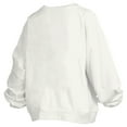 thumbnail image 3 of Women's Pressbox White Ole Miss Rebels Janice Retro Logo Oversized Pullover Sweatshirt, 3 of 3