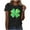 Black, variant on Women's Tops, Tees & Blouses Petite,Womens St Patricks Day Shirt V Neck Irish Shamrock Paddy's Day Graphic Tee Tops