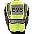 thumbnail image 3 of LINE2design High Visibility Front Pocket Safety Vest With Reflective Strips & EMS ANSI Polyester Fabric Yellow with Navy Trim, S-XXL, Average Size is Large, 3 of 4