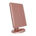 thumbnail image 5 of Impressions Vanity Trifold Vanity Mirror with Lights,3X and 2X Magnifying Face Mirror (Rose Gold), 5 of 7