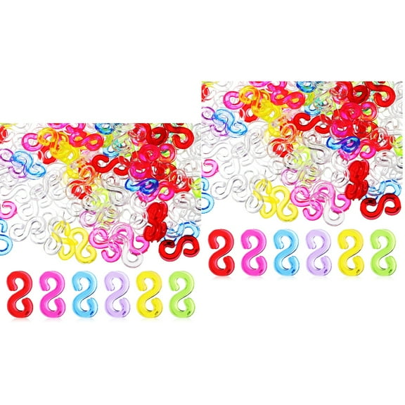 Raindrops 2pcs 40 Bags Rubber Band Connectors Loom Bracelet Hooks Clasps Handcrafts DIY Making Accessories
