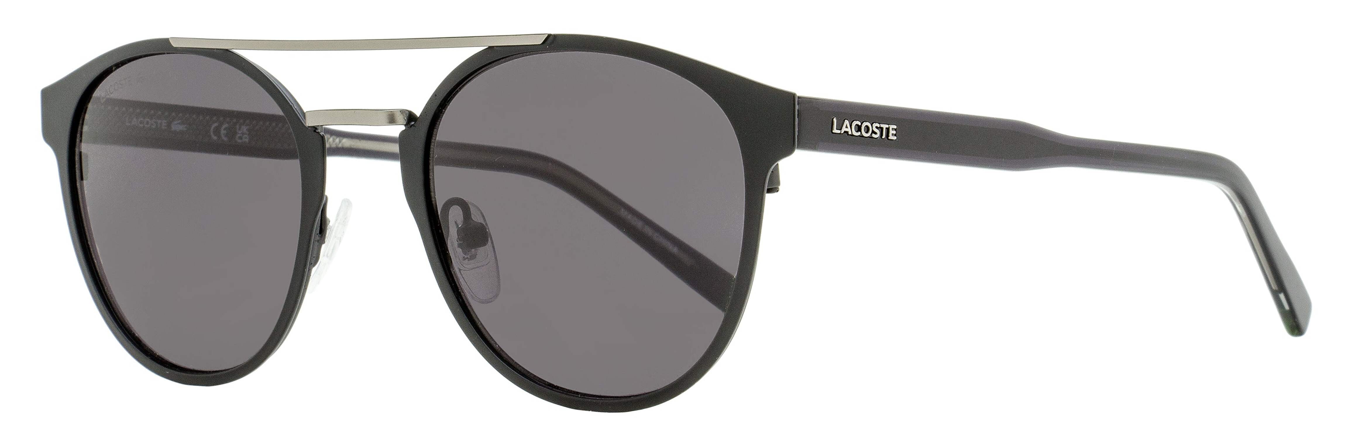 Lacoste Unisex Sunglasses, Black & Brown Plastic Frame, Square