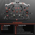 thumbnail image 3 of A-Premium 16Pc Front Complete Suspension Control Arm Kit Compatible with BMW 525i 89-95 530i 94-95 535i 89-93 540i 94-95 M5 1991-1993, 3 of 9