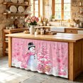 thumbnail image 6 of Pink Christmas Cabinet Curtain 28"Wx51"L,Dustproof Storage Cabinet Curtain with Self Adhesive Tape,Snowman Xmas Tree Ball Gifts Winter Tall Pantry Cover Drape for Kitchen,Laundry Room,Utility Closet, 6 of 9