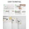 thumbnail image 5 of No Hook Shower Curtain with Snap in Liner, Christmas Golden Snowflakes Hotel Shower Curtains for Bathroom, Washable Shower Curtain Liner Set with Mesh Top Window, 72"x72", 5 of 6