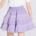 thumbnail image 7 of Purcolt Womens Fashion Mini Skirt Y2K Casual High Waist A-Line Elastic Waist Lace Puffy Skirt, 7 of 7