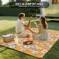thumbnail image 4 of Spring Botanical Outdoor Rug for Patio/Deck/Porch, Non-Slip Large Area Rug 4 x 6 Ft, Watercolor Floral Flowers Botanical Yellow Indoor Outdoor Rugs Washable Area Rugs, Camping Rug Carpet Runner, 4 of 8