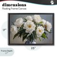 thumbnail image 4 of Stupell Industries French Country In Full Bloom White Peonies Black Floating Frame Canvas Art, 25 x 17, by Petals Prints Design, 4 of 8