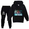 thumbnail image 2 of Suéter con capucha de manga larga para hombres y mujeres adultos, ropa para niños Roblox, puertas, primavera y otoño, 2 piezas, 2 of 4
