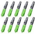 thumbnail image 1 of 10 Pcs FTTH SC APC Optical Fiber Cable Quick Connector Fast Cold Connection Adapter for CATV Network Installation, 1 of 5