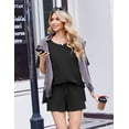 thumbnail image 7 of Carlikeit Casual Women Lounge Set 2026 2 Piece Summer Short Outfit Crewneck Top and Drawstring Shorts Matching Set for Daily Wear Travel, 7 of 7