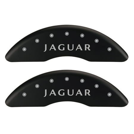 - MGP 4 Caliper Covers Engraved Front JAGUAR Engraved Rear JAGUAR/2011 Matte Black finish silver ch