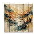 thumbnail image 3 of Designart "Nordic Beauty of Nature III" Scandinavian Print on Natural Pine Wood, 3 of 5