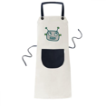 thumbnail image 1 of Universe And Alien Gray Robot Apron Adjustable Bib Cotton Linen BBQ Kitchen Pocket Pinafore, 1 of 3